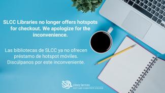 White text over blue background indicating the end of the hotspot lending program. 
